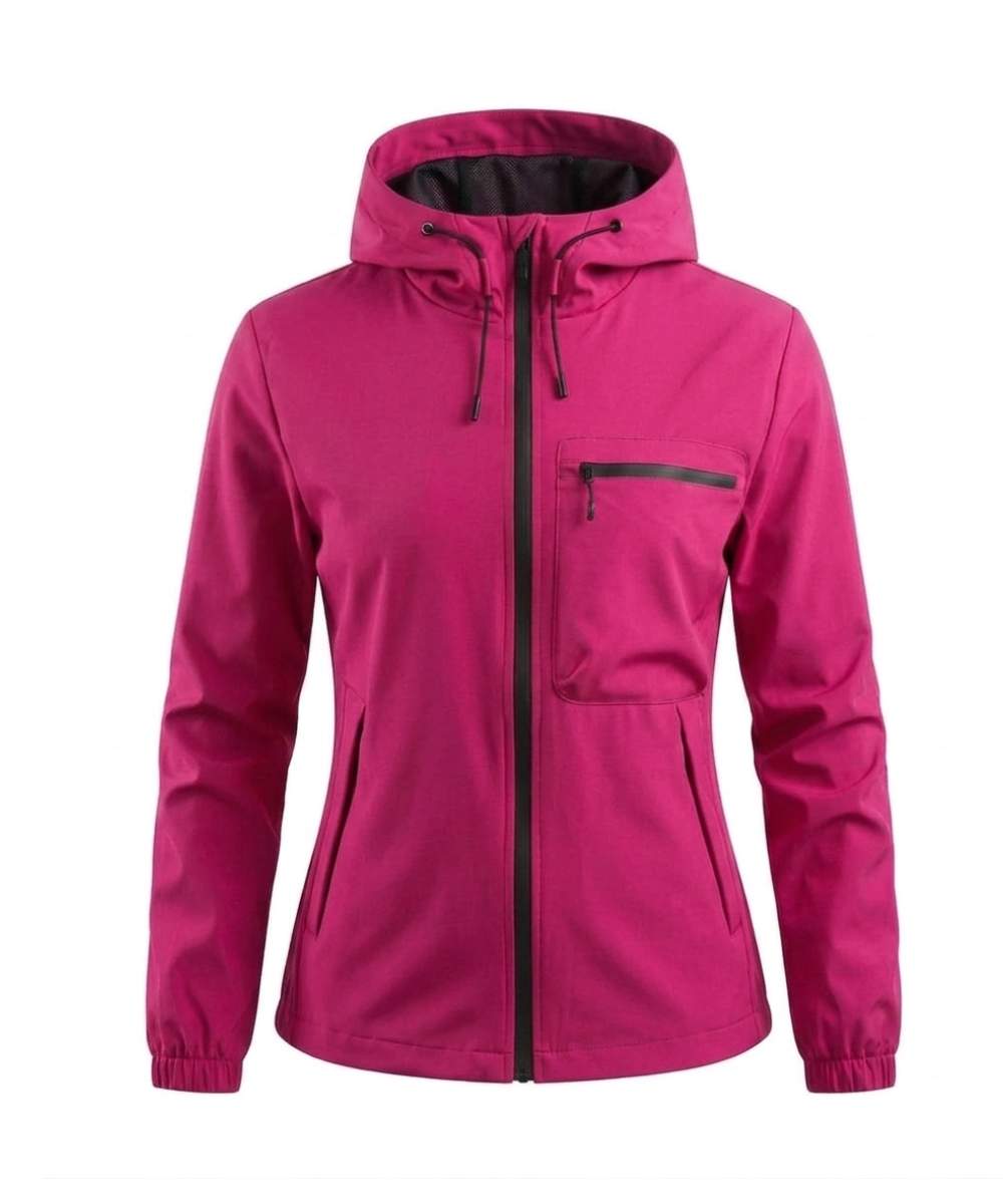 Chaqueta casual con capota impermeable dama