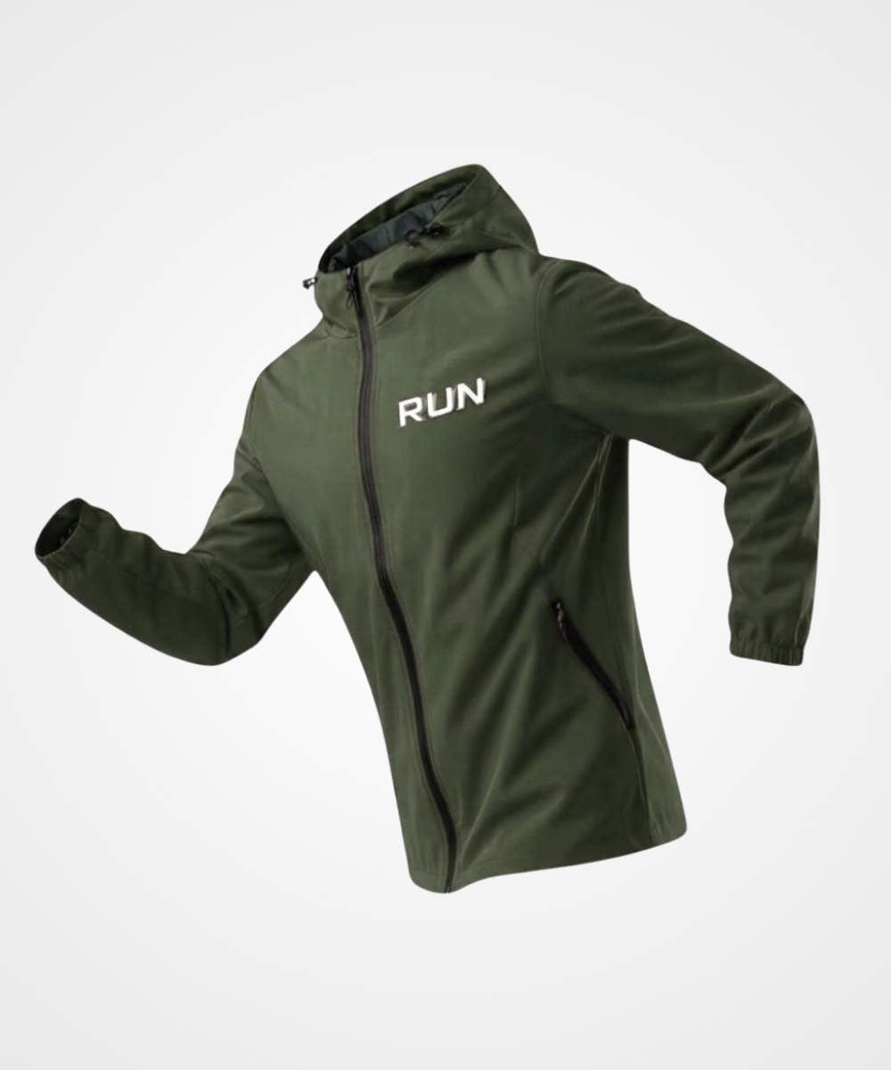 Chaqueta Run Hecha en material repelente al agua