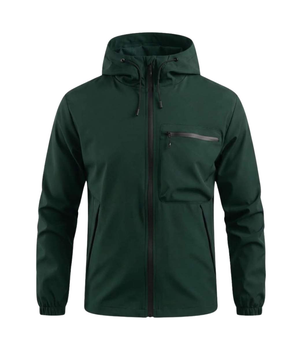 Chaqueta casual con capota impermeable
