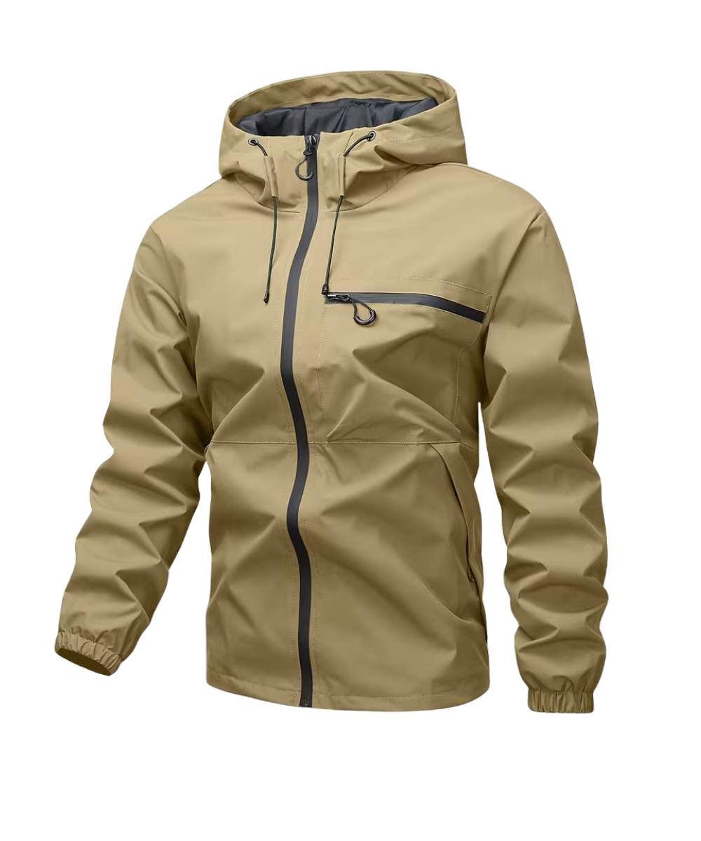 Chaqueta casual con capota impermeable